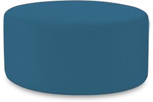 HOWARD ELLIOTT COLLECTION Howard Elliott QC132-298 Replacement Cover for Universal Round Ottoman, 36-Inch, Seascape Turquoise