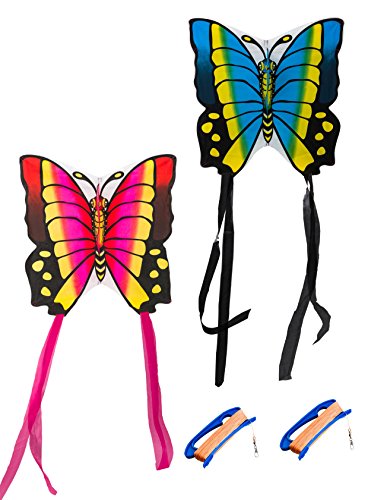 Butterfly Twins Kites with 2 Spools and string