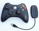 FiveStar USB Wireless Game Pad Controller for Use With Microsoft Xbox 360 (Black)