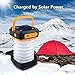 SEYEON Solar LED Pocket Camping Lantern Lights USB Rechargeable Portable SOS Flashlight,Outdoor Lights Emergency Charger for Phone,Waterproof Collapsible Ultra Compact Mini Torch Night Light