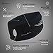 TrailHeads Womens Ponytail Headband - Moisture Wicking Hair Headband for Running, Winter, Workout - Athletic Headband Women - Black/Reflective Silver