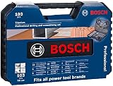 Bosch 103 pcs Mixed Screwdriver & Drill Bit Titanium Set view 4
