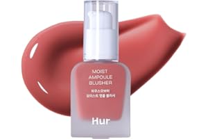 House of Hur Moist Ampoule Blusher with 50% Moisture Essence | Hydrating & Long-Lasting Blush | 0.68fl.oz (9 Shades) (Rose Brown)