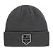 OTS NHL Los Angeles Kings Men's Raised Cuff Knit Cap, Charcoal, One Size