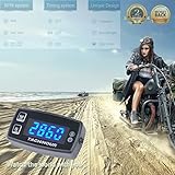 FOUNDOWN LED Tach Hour Meter Backlit Digital Tachometer 2/4 Small Stroke Engines Motorcycle Motocross Outboard Chainsaw ATV Motorbike Snowmobile 35L