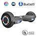 NHT Electric Hoverboard Self Balancing Scooter with Built-in Bluetooth Speaker LED Lights - Safety Certified For Adult Kids Gift (_White)