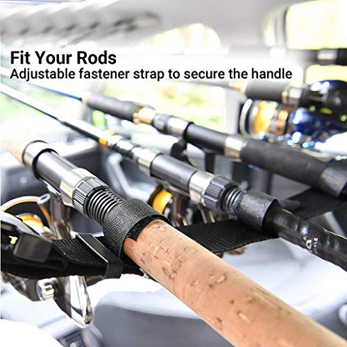 image for JIJIKOKO Car Fishing Rod Holder Vehicle Rod Carrier Ceiling Racks Fish