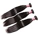 Nadula Hair 12A Brazilian Straight Hair 3 Bundles with Free Part Lace Closure, 100% Unprocessed 10A Virgin Remy Human Hair Wefts Extensions Natural Color (20 22 24+14Closure)