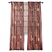 Stylemaster Renaissance Home Fashion Jasmine Tile Print Sheer Rod Pocket Panel, Burgandy, 56-Inch by 84-Inch
