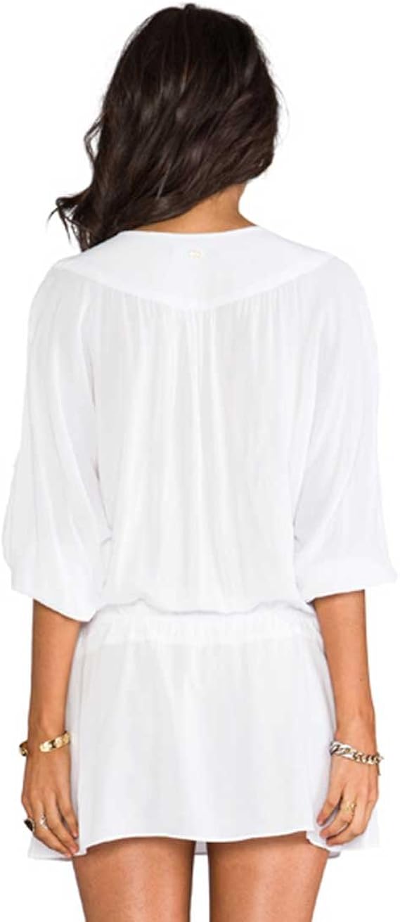 white cotton shirt dress womens