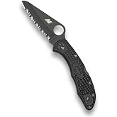 Spyderco Salt 2 Lightweight, 3 in H-1 Steel, Black FRN, C88SBBK2 | SpyderEdge, Ultra-Corrosion Resistant Blade, Folding Design, Full-Flat Grind