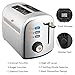 Aicok Toaster, 2-Slice Toaster Stainless Steel Toaster with Removable Crumb Tray, Extra-Wide Slots, 7 Setting Shade Selectors, 850W, Silver