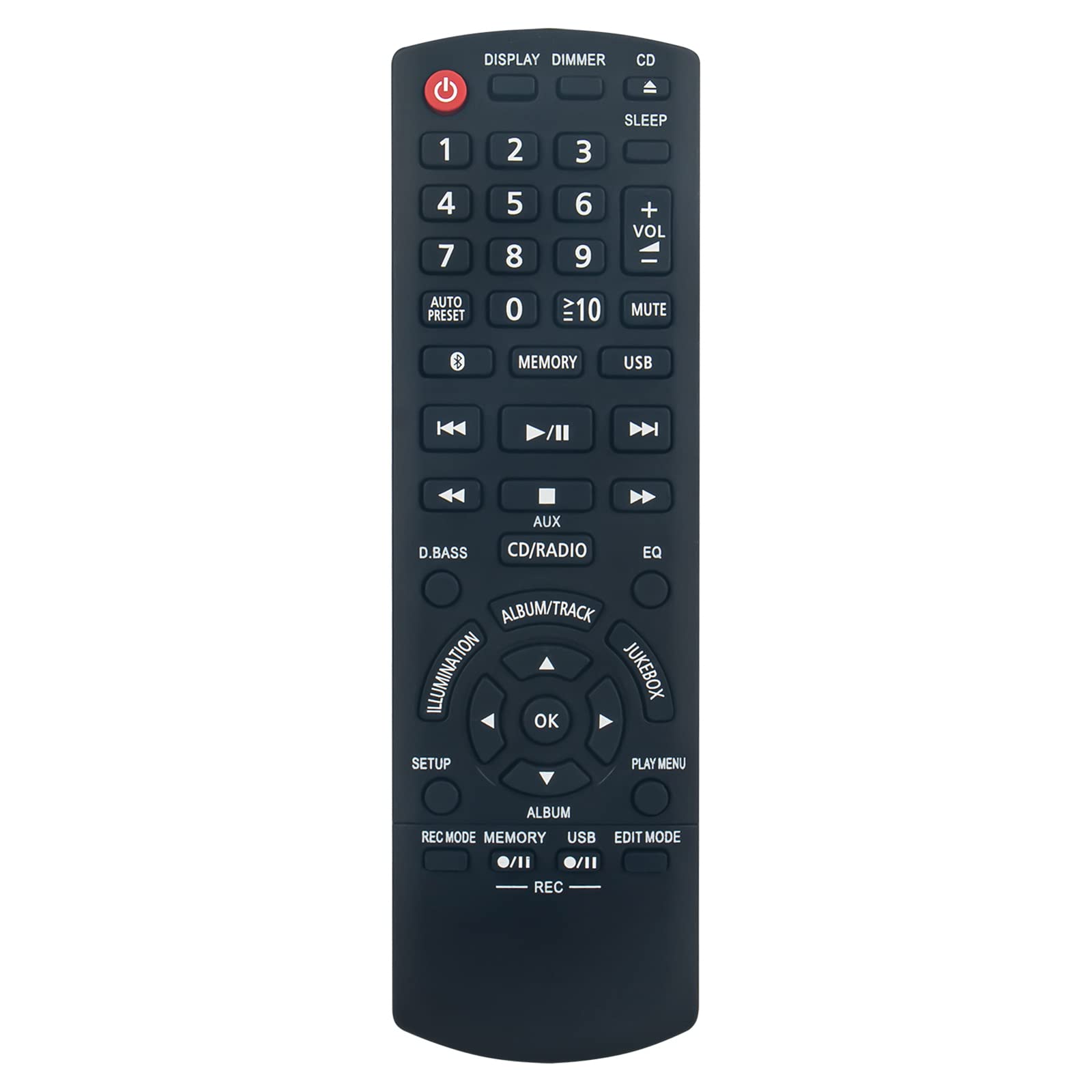 Replacement Remote Control N2QAYB001094 Sub N2QAYB001022 Fit for Panasonic Mini Speaker System SC-AKX400EB SC-AKX600 SA-AKX600 SB-AKX800 SC-AKX400 SA-AKX400 SB-AKX400 SA-MAX500LMK SB-MAX9000 MAX7000