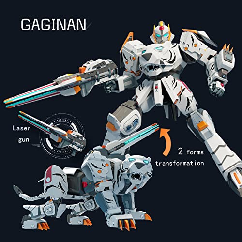 Weißer Tiger Roboter Spielzeug - Transformierbare Actionfigur 27cm