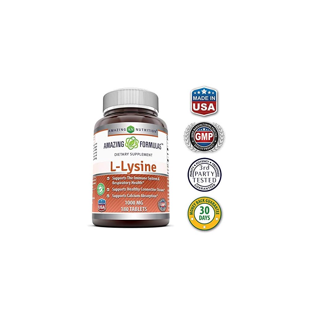 Amazing Formulas LLysine Amino Acid Vitamin Supplement (NonGMO