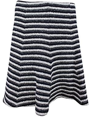 Theory Women's Blue Striped Gored Skirt