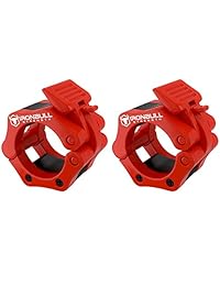 Barbell Collars (par) - Abrazaderas de pesas de bloqueo de tamaño olímpico de 2" - Clips de liberación rápida - Abrazaderas de barra ideales para levantamiento de pesas, levantamientos olímpicos y entrenamiento de fuerza