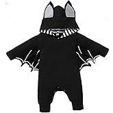 My First Halloween Outfits Newborn Baby Boy Bat Cosplay Costume Infant Baby Hoodie Romper Jumpsuit Bodysuit