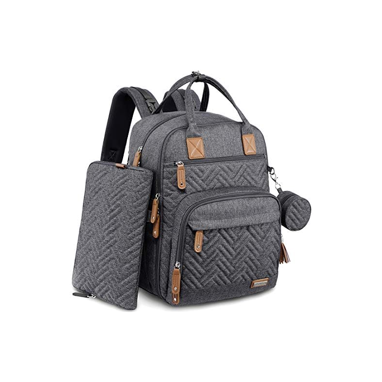 iniuniu Diaper Bag Backpack, 4 in 1 kit Large Unisex Baby Bags for Boys Girls, Waterproof Travel Back Pack with Diaper…