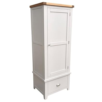 The Furniture Market Downton Grey Painted Single 1 Door Wardrobe