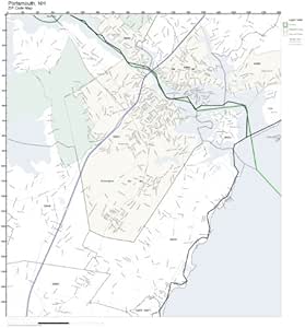 Amazon.com: ZIP Code Wall Map of Portsmouth, NH ZIP Code ...