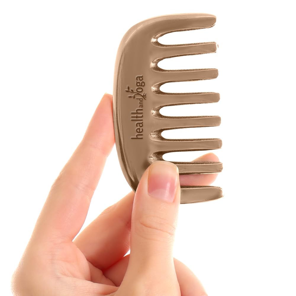 HealthAndYoga Kansa Comb - Ayurvedic Healing Bronze Metal Hair Care Accessory - Detox Head Massage - Smoothens, Clears Dandruff, Tones Scalp, Revitalises Roots,Boosts Regrowth, Relaxes