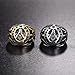 SINLEO Stainless Steel Gold Plated Vintage Freemason Symbol Masonic Rings Biker Bands for Men Size 12