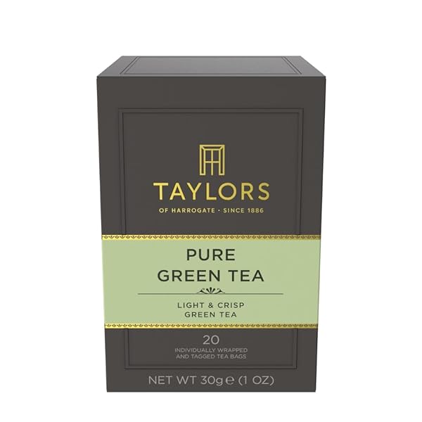 TAYLORS OF HARROGATE PURE GREEN TEA, INDIVIDUALLY WRAPPED...