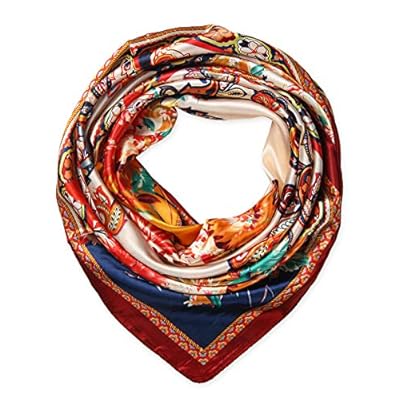 100% Polyester Silk Feeling 35" Kerchief Neck Scarf for Women by corciova 100% Polyester Silk Feeling 35" Kerchief Neck Scarf for Women by corciova