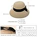 Siggi Womens Floppy Summer Sun Beach Straw Hats Accessories Wide Brim Foldable Beige 57cm (56-57.5cm 22