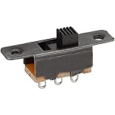 DIYhz Slide Switch Panel Mount 3 Solder Lug Pin ON/Off 2 Position 50Pcs