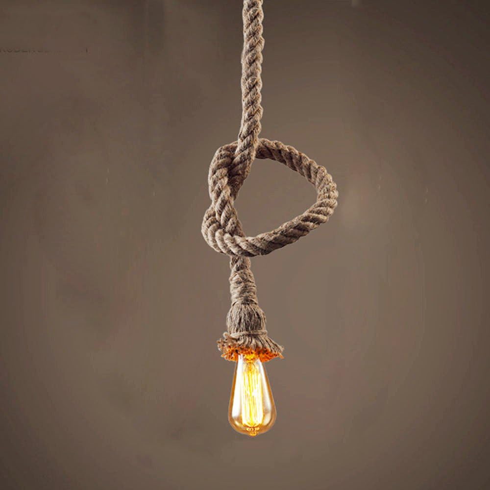 Pendelleuchte Vintage Vintage Industrie Hanf Seil Kronleuchter Vintage Kreative Stil Licht E14 Restaurant Beleuchtung Schmiedeeisernen Kronleuchter Wohnzimmer Dachboden Schlafzimmer Café é (Größe : 8heads The Ast Lampe