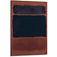 Untitled (Black in Deep Red) by Mark Posters Rothko Canvas Wall Art Print Poster For Home School Office Decor Framed 24x36inch