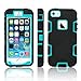 iPhone 5S Case, Elegant Choise Shock Absorbing Case, Rubber Combo Hybrid Impact Silicone Armor Hard Case Cover for Apple iPhone 5S (C-Blue/Black)