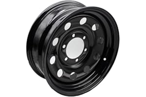 YDDVEHI Black 16x6 Tralier Rim Wheel 6 Lug Holes On 5.5 6x5.5 16 inch 16 X 6 X 5.5 Bolt Circle Steel Equipment Trailer Rim Wheel