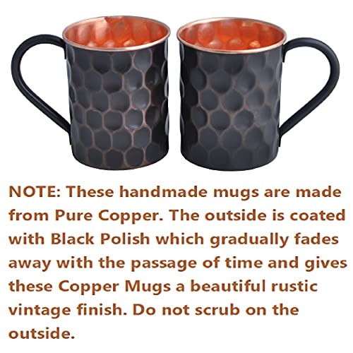 Staglife Black Diamond Moscow Mule Copper Mugs & Copper Cups for Moscow