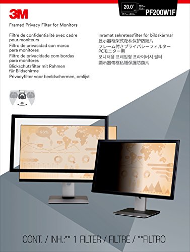 3M Framed Privacy Filter for 20" Widescreen Monitor (16:10) (PF200W1F)