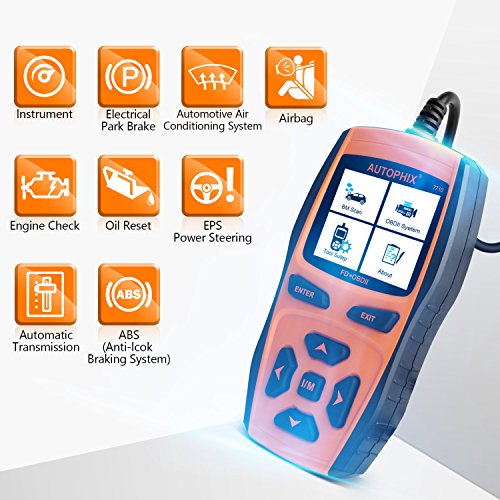AUTOPHIX Car Code Reader OBD2 Scanner Auto OBDII Scan Tool for Vehicle Checking Engine Light Car Diagnostic Scan Tool- Orange (7710)
