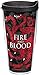 Tervis HBO Game of Thrones - House Targaryen Insulated Travel Tumbler with Wrap & Lid, 24 oz - Tritan, Clear