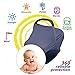 Breastfeeding Nursing Cover (Elegant Gray) - Supreme Quality 100% Cotton Carseat Canopy - Unisex Baby Cover For Stroller, High Chair, Baby Carrier, Shopping Cart - Multi-Use Nursing Scarf