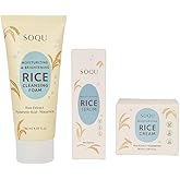 Korean Rice Skincare Set-Brightening & Hydrating Facial Kit Cleanser +Serum +Cream