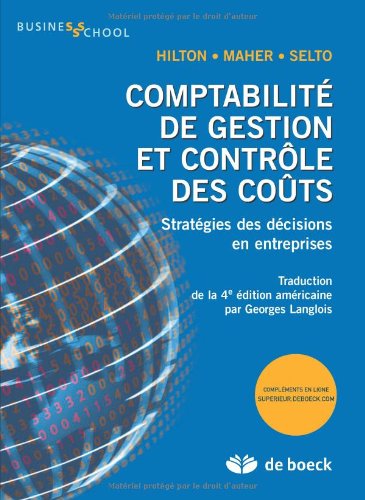 Comptabilité de gestion et contrôle des coûts