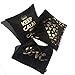 Monkeysell Bronzing Gold Pillow Flannelette Home Pillowcases Throw Pillow Cover Cushion Waist Lumbar Pillow Lips Love Puzzles Pineapple Pattern Design (S155C)