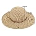 LETHMIK Womens Floppy Straw Hat Summer Beach Brimmed Ladies Crushable Sun Hat Beige