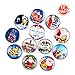 LESFIT Christmas Magnets, 12 Pack 3D Decorative Glass Magnetic Fridge Magnet for Map, Whiteboard and Refrigerator (1.18 inches)