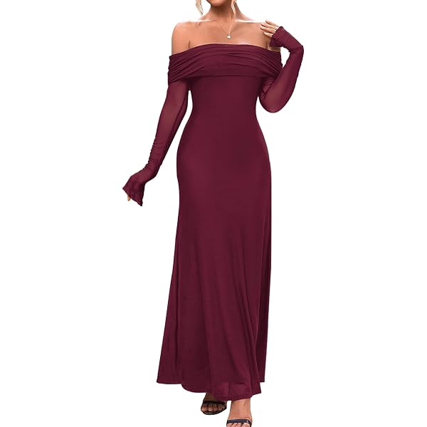 Ronny Kobo Women's Scorpio Longsleeve Jersey, Maxi Dress, Oxblood, Large at  Amazon Women's Clothing store