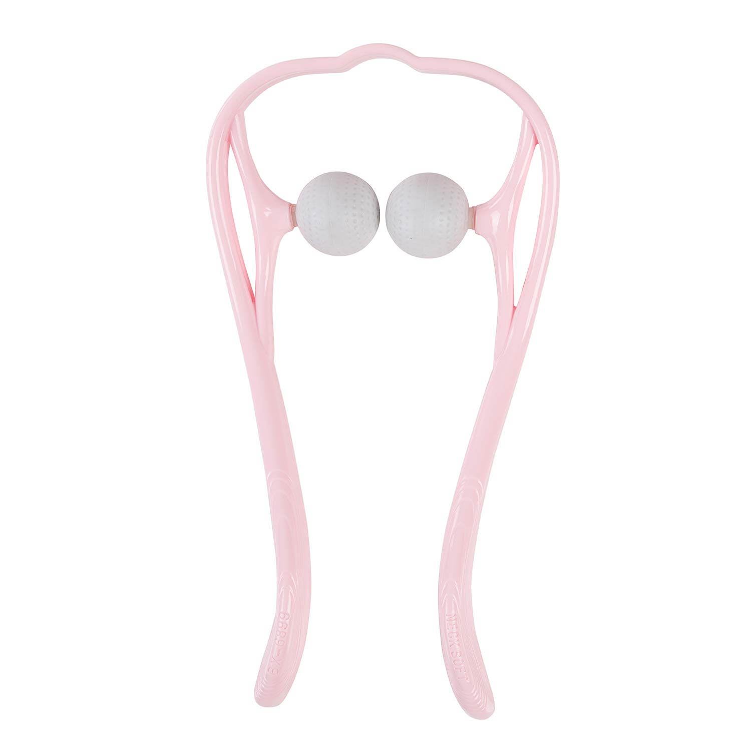 Office Neck Massager,Pressure Point Massager,Home Manual Neck and Shoulder Finger Pressure deep Tissue Trigger Point Manual self Muscle Massage (Pink)