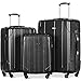 Merax 3 Piece P.E.T Luggage Set Eco-friendly Light Weight Spinner Suitcase