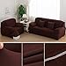 ANJUREN 1 Piece Sofa Couch Loveseat Chair Slipcover Cover Polyester Spandex Living Room Sofas Furniture Stretch Slip Covers Shield Protector (Love seat, Coffee)