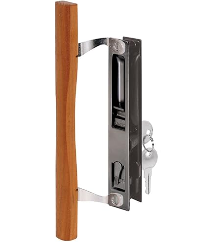 Sliding Glass Door Handle Set With Mortise Lock - Bronze Finish For 3-15/16 Hole Centers